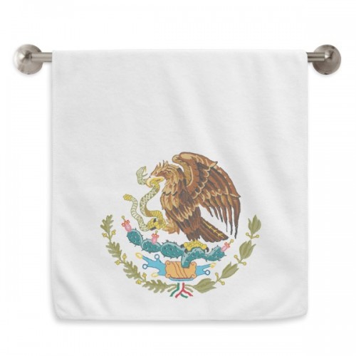 Mexico National Emblem Country Hand Towel Bath Facecloth Soft Cotton Washcloth