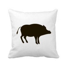 Black Boar Cute Animal Portrayal Throw Pillow Sleeping Sofa Cushion Cover