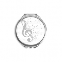 Treble Clef Flappg Music Note Hand Compact Mirror Round Portable Pocket Glass