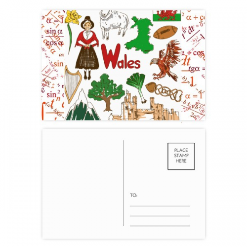 Wales Landscap UK National Flag Formula Postcard Set Thanks Card Mailing Side 20pcs Wales Landscap UK National Flag Formula Postcard Set Thanks Card Mailing Side 20pcs